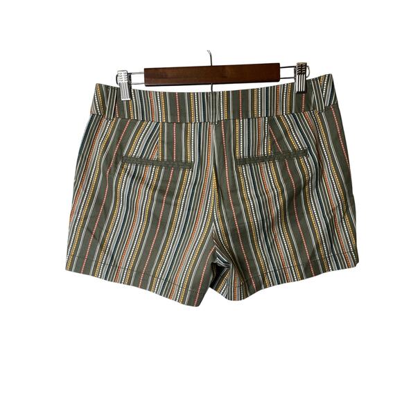Loft Factory Green Striped 4-inch Shorts Women's Size 4 - Picture 2 of 9